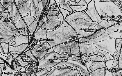 Old map of Swinhoe in 1897