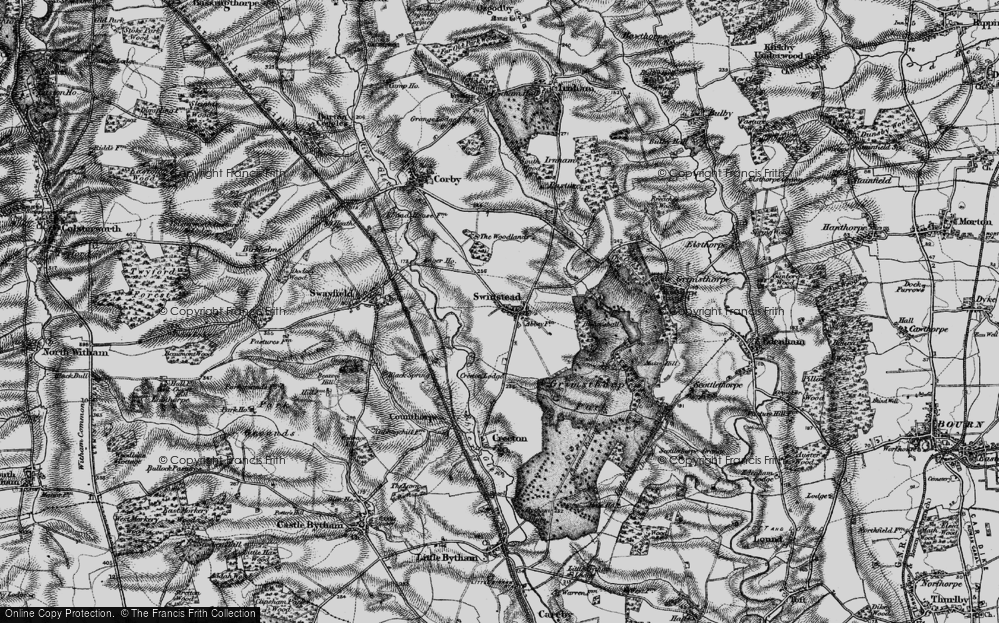 Old Map of Swinstead, 1895 in 1895