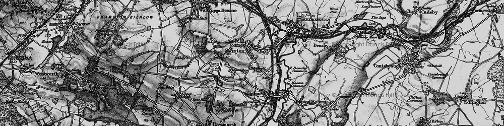 Old map of Swinton in 1896