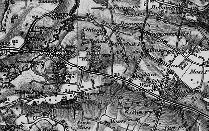 Old map of Sworton Heath in 1896