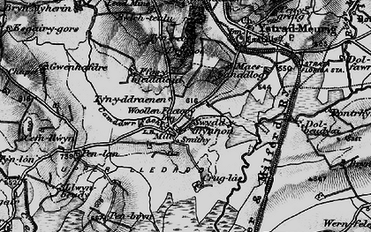 Old map of Bryn-Meherin in 1898
