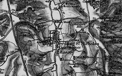 Old map of Sydling St Nicholas in 1898