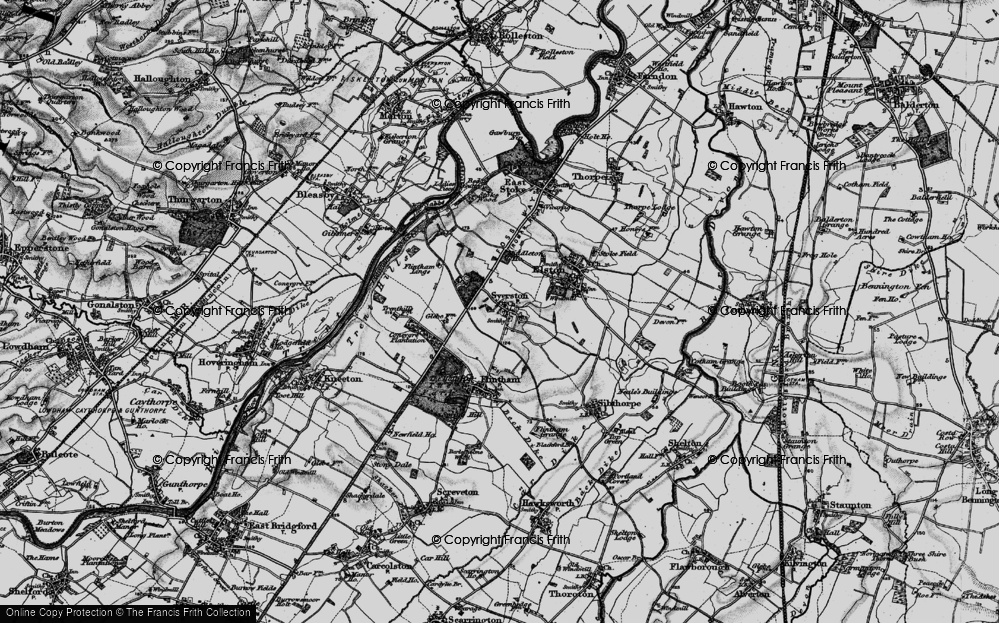 Old Map of Syerston, 1899 in 1899