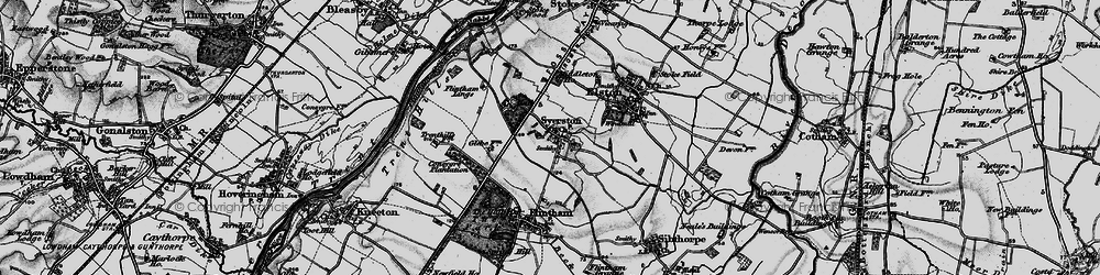 Old map of Syerston in 1899