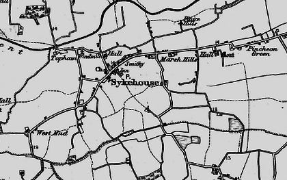 Old map of Sykehouse in 1895