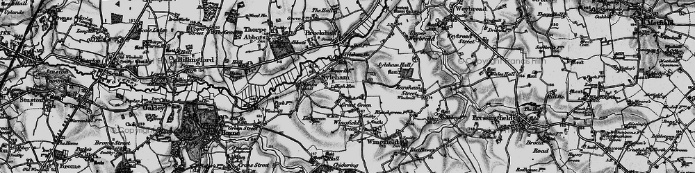 Old map of Syleham in 1898