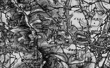 Old map of Symondsbury in 1897