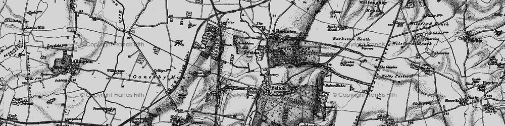 Old map of Syston in 1895
