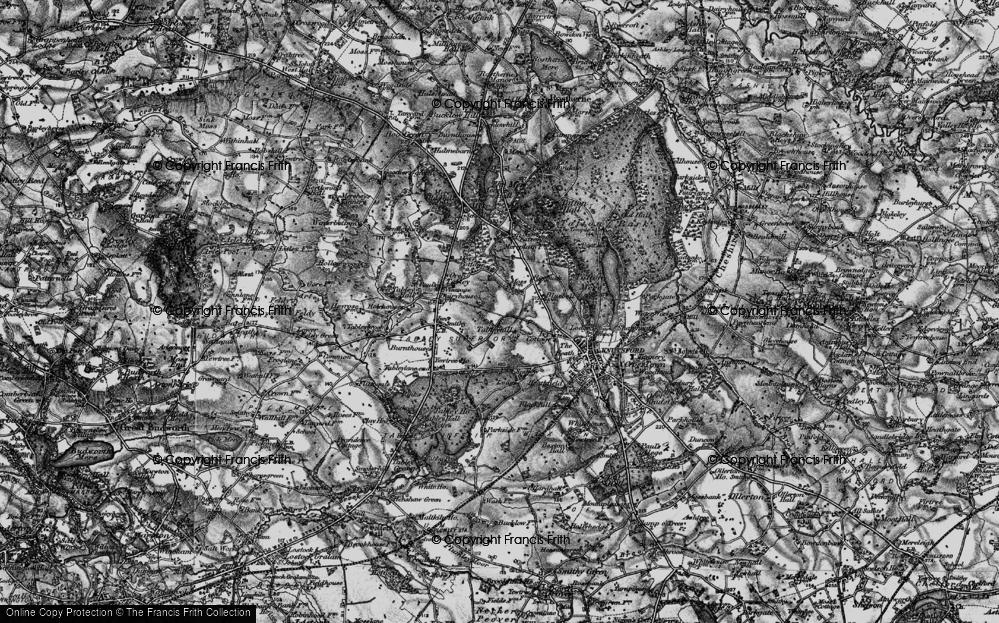 Old Map of Historic Map covering Knutsford Service Area in 1896