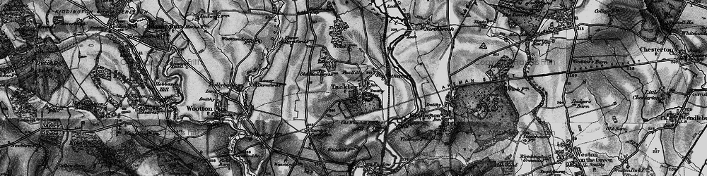 Old map of Tackley in 1896