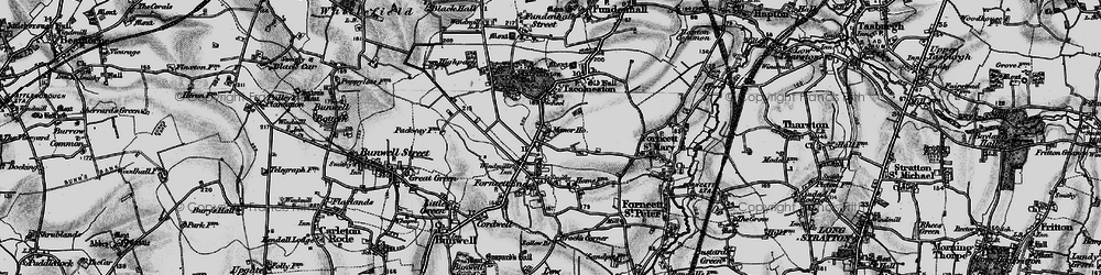 Old map of Tacolneston in 1898