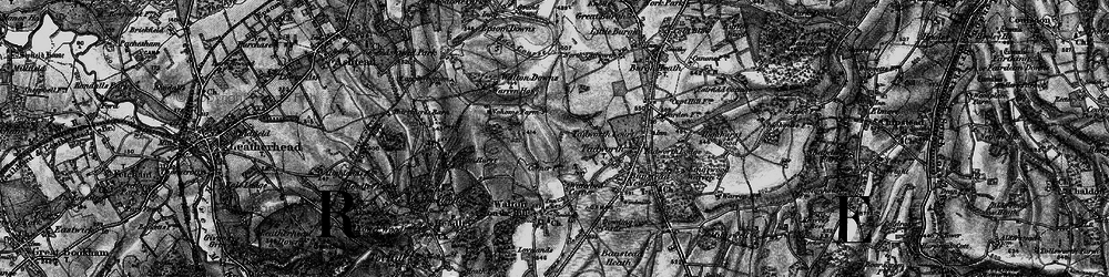 Old map of Tadworth in 1896