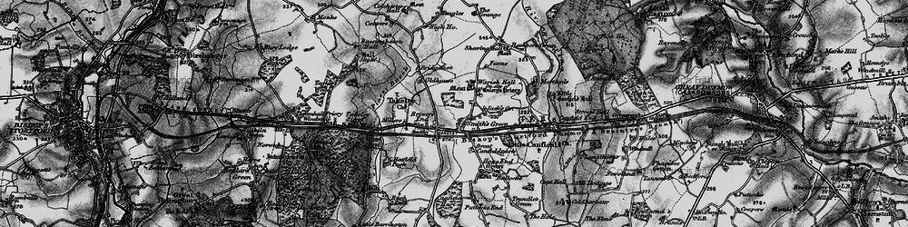 Old map of Takeley in 1896
