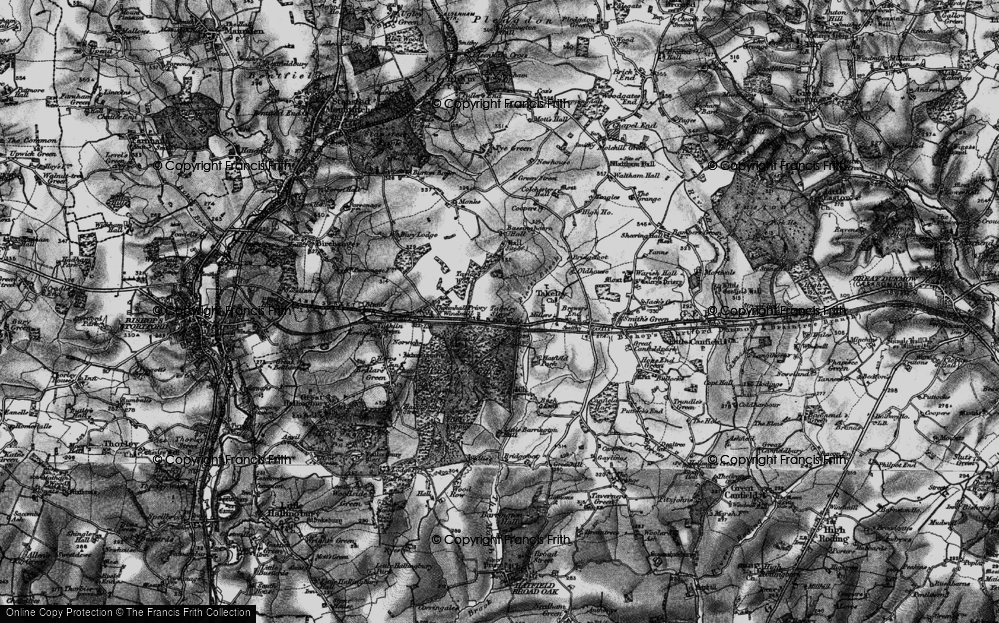 Old Map of Takeley Street, 1896 in 1896