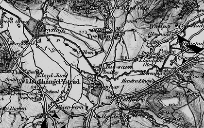 Old map of Tal-sarn in 1898