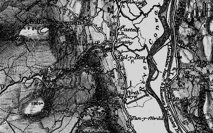 Old map of Tal-y-bont in 1899