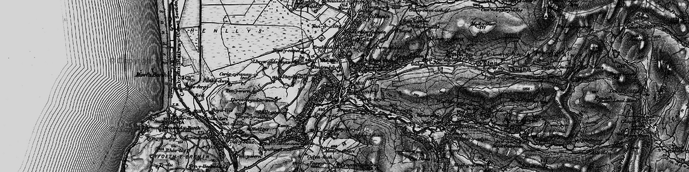 Old map of Tal-y-bont in 1899