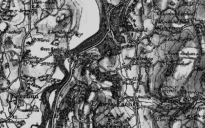Old map of Bryn-cwm in 1899