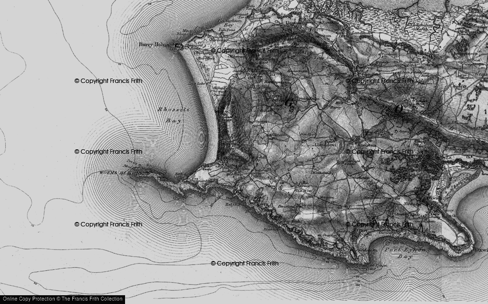 Old Map of Talgarth's Well, 1896 in 1896