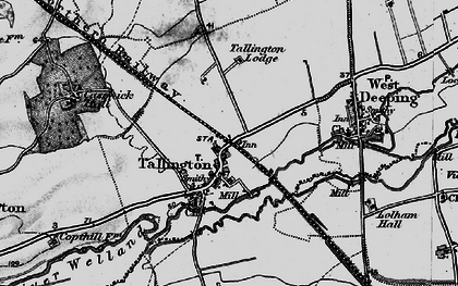 Old map of Tallington in 1895