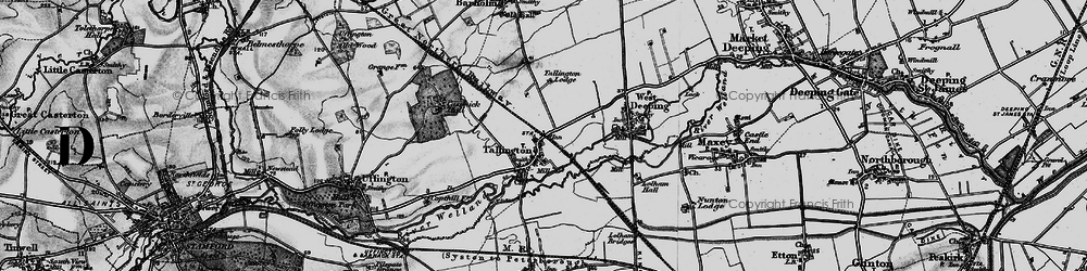 Old map of Tallington in 1895