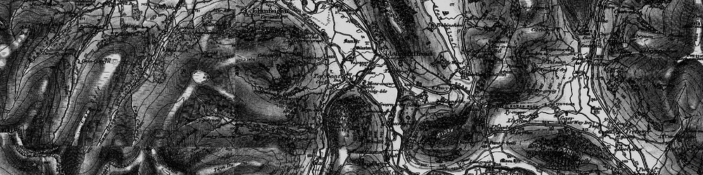 Old map of Talybont-on-Usk in 1897