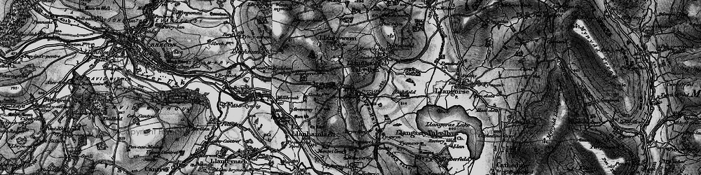 Old map of Talyllyn in 1896
