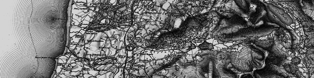 Old map of Afon Llyfni in 1899