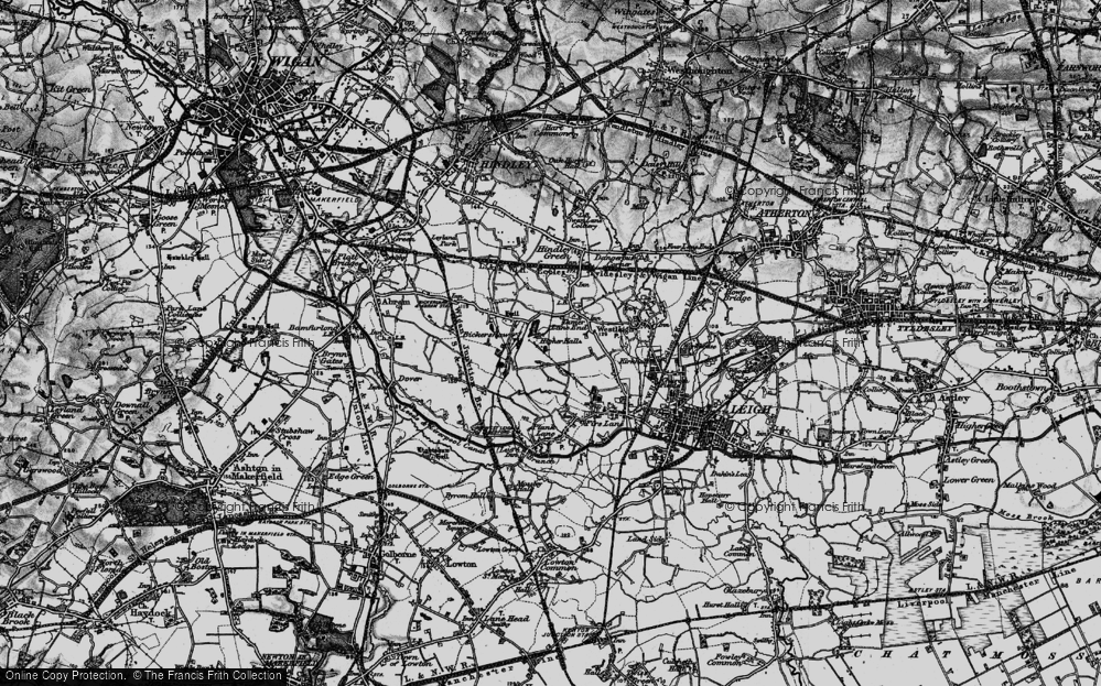 Old Map of Tamer Lane End, 1896 in 1896