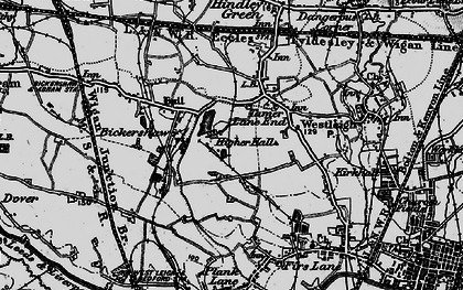 Old map of Tamer Lane End in 1896
