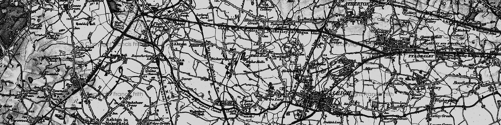 Old map of Tamer Lane End in 1896