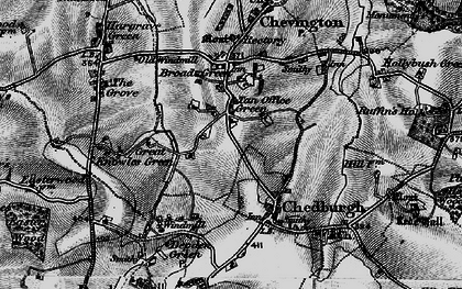 Old map of Tan Office Green in 1898