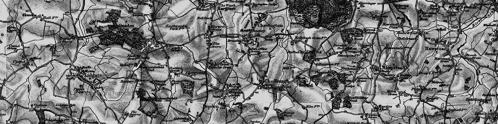 Old map of Tan Office Green in 1898