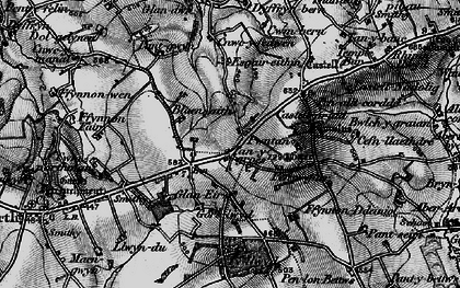 Old map of Tan-y-groes in 1898