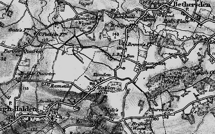 Old map of Buckhall in 1895