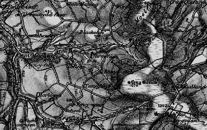 Old map of Afon Barddu in 1898
