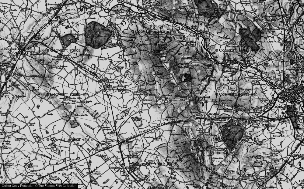 Old Map of Tanhouse, 1896 in 1896