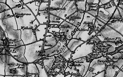 Old map of Tanner's Green in 1899