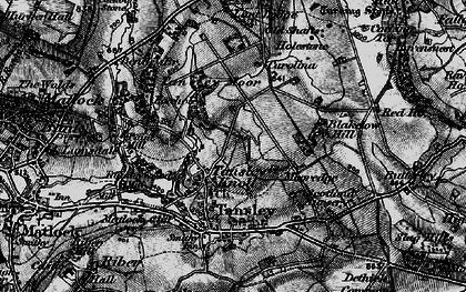 Old map of Tansley Knoll in 1896