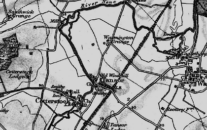 Old map of Tansor in 1898