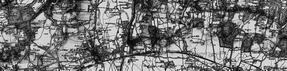Old map of Taplow in 1896
