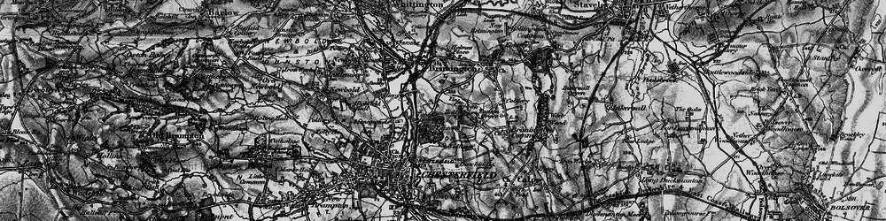 Old map of Tapton in 1896