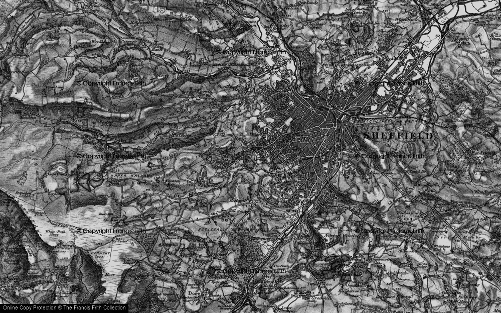 Old Map of Tapton Hill, 1896 in 1896