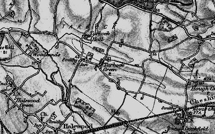 Old map of Tarbock Green in 1896