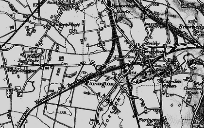 Old map of Tardy Gate in 1896