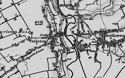 Old map of Tarleton in 1896