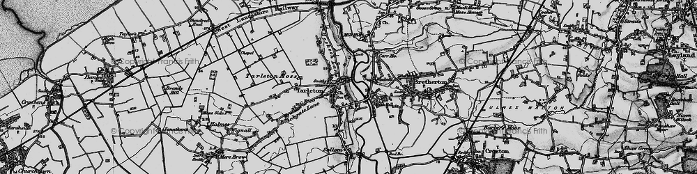 Old map of Tarleton in 1896