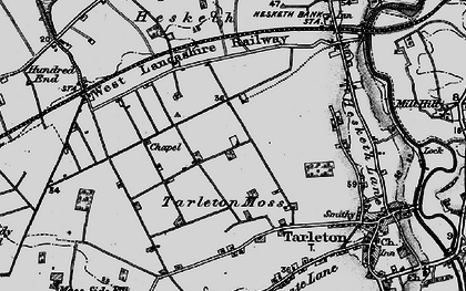 Old map of Tarleton Moss in 1896