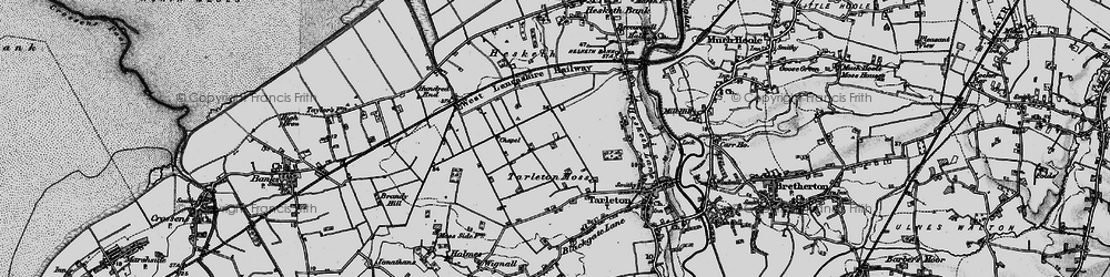 Old map of Tarleton Moss in 1896