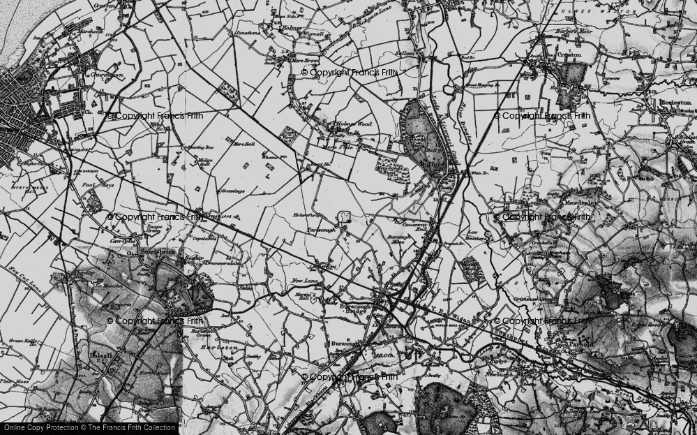Old Map of Tarlscough, 1896 in 1896